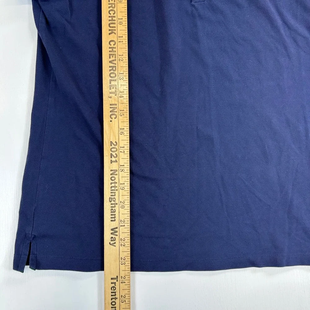 Polo Ralph Lauren Wimbledon Tennis Polo Shirt Navy Blue Womens Large Pony Logo - Picture 7 of 8